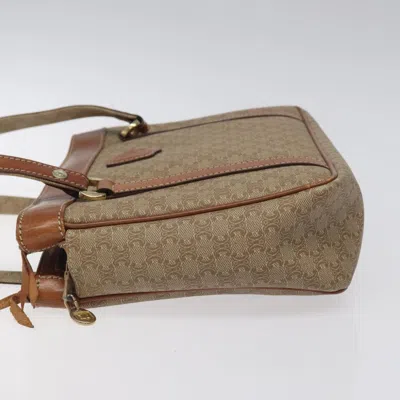 Pre-owned Celine Céline Macadam Beige Canvas Shoulder Bag ()