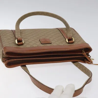 Pre-owned Celine Céline Macadam Beige Canvas Shoulder Bag ()
