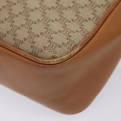 Pre-owned Celine Céline Macadam Beige Canvas Shoulder Bag ()