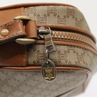 Pre-owned Celine Céline Macadam Beige Canvas Shoulder Bag ()