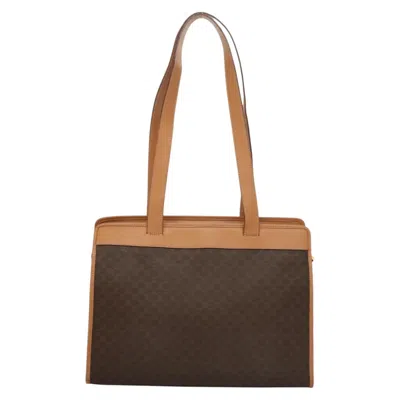 Pre-owned Celine Céline Macadam Brown Canvas Shoulder Bag ()