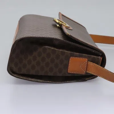 Pre-owned Celine Céline Macadam Brown Canvas Shoulder Bag ()