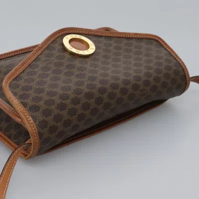 Pre-owned Celine Céline Macadam Brown Canvas Shoulder Bag ()