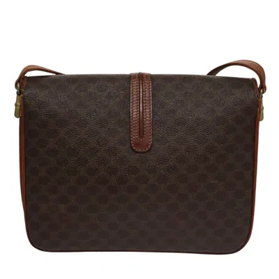 Pre-owned Celine Céline Macadam Brown Canvas Shoulder Bag ()