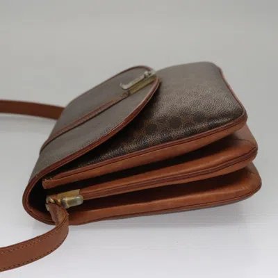 Pre-owned Celine Céline Macadam Brown Canvas Shoulder Bag ()