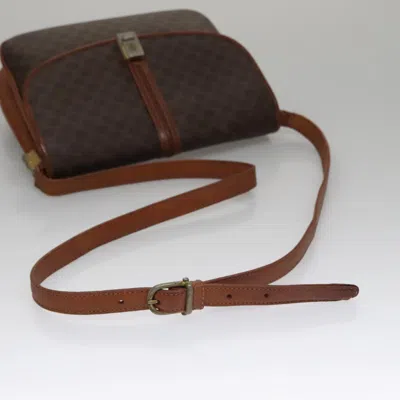 Pre-owned Celine Céline Macadam Brown Canvas Shoulder Bag ()