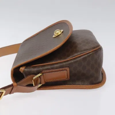 Pre-owned Celine Céline Macadam Brown Canvas Shoulder Bag ()