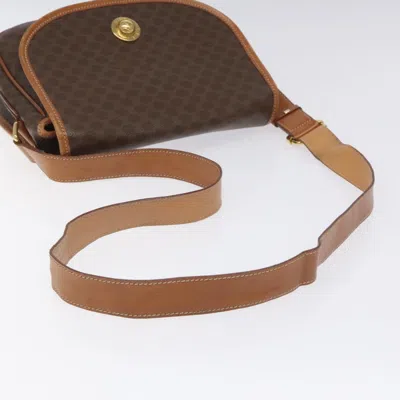 Pre-owned Celine Céline Macadam Brown Canvas Shoulder Bag ()