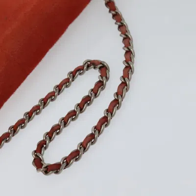 Pre-owned Chanel Chocolate Bar Red Suede Shoulder Bag ()