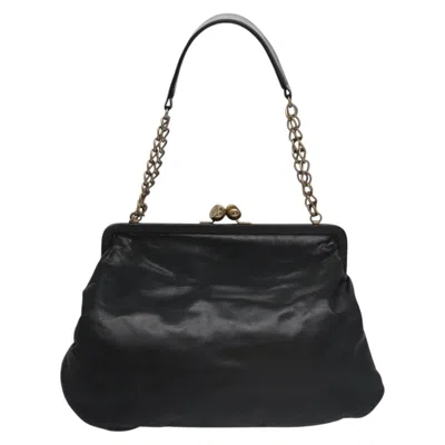 Pre-owned Chanel Coco Mark Black Leather Shoulder Bag ()