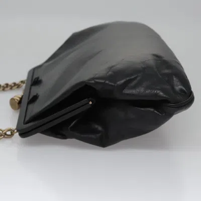 Pre-owned Chanel Coco Mark Black Leather Shoulder Bag ()
