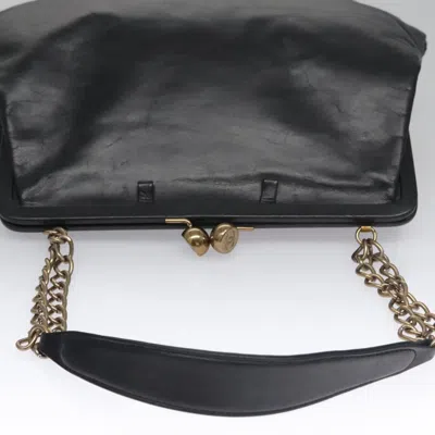 Pre-owned Chanel Coco Mark Black Leather Shoulder Bag ()