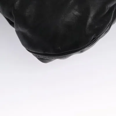 Pre-owned Chanel Coco Mark Black Leather Shoulder Bag ()