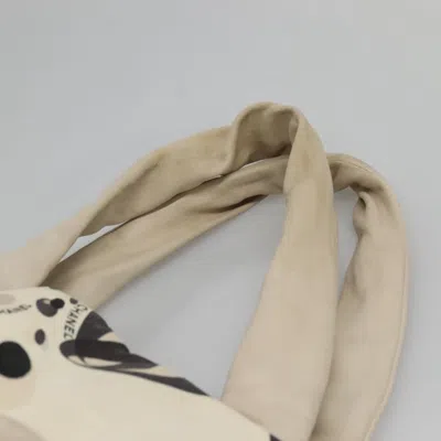 Pre-owned Chanel Drawstring White Canvas Tote Bag ()