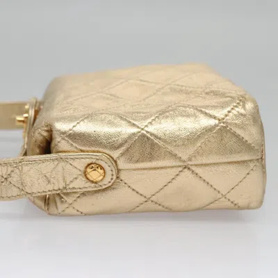 Pre-owned Chanel Quilted Gold Leather Shoulder Bag ()