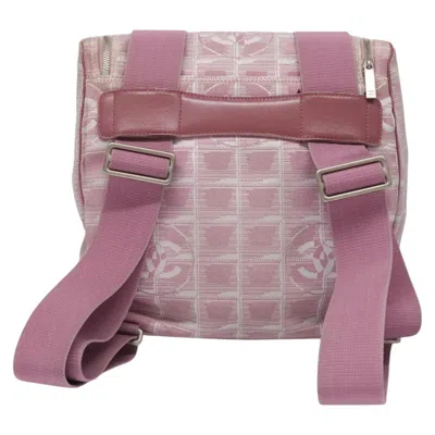 Pre-owned Chanel Travel Line Pink Canvas Backpack Bag ()