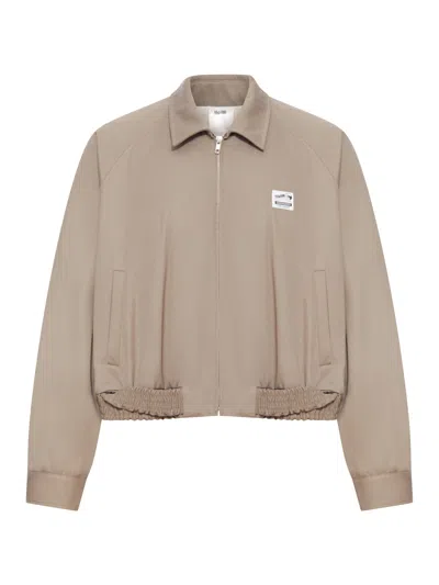 Magliano Cropped Jacket With Woven Elastic In Neutral