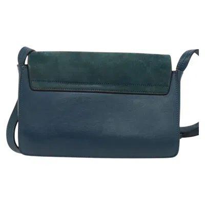 Pre-owned Chloé Faye Blue Suede Shoulder Bag ()