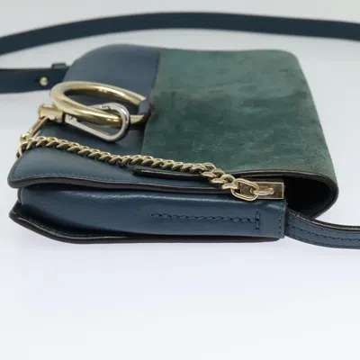 Pre-owned Chloé Faye Blue Suede Shoulder Bag ()