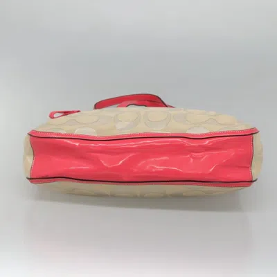 Pre-owned Coach Poppy Beige Canvas Tote Bag ()