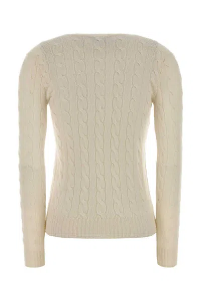 Polo Ralph Lauren Ivory Wool Blend Sweater In Neutral