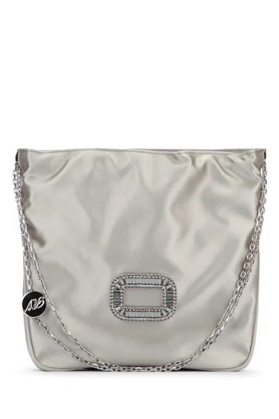 Roger Vivier Mini Pocket Shoulder Bag With Chain Strap In Gold