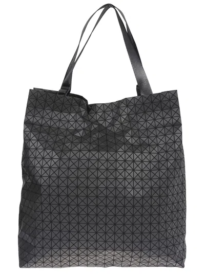 Bao Bao Issey Miyake Spacious Leather Tote With Geometric Triangular Design In Black