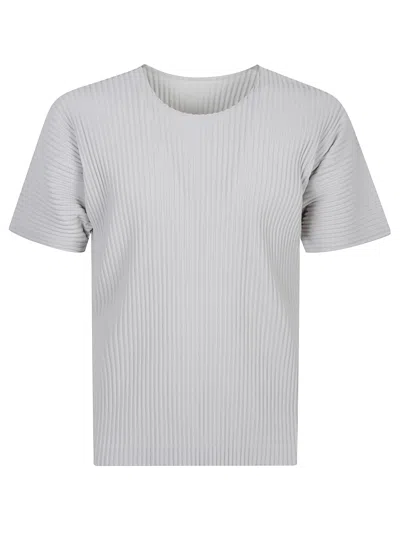 Issey Miyake Long Sleeve Roundneck T-shirt In Gray