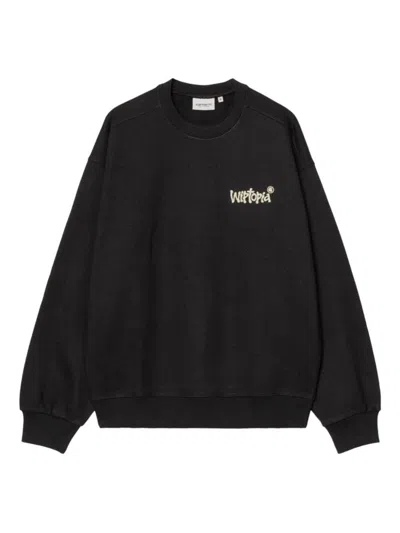 Carhartt Mens Black Wiptopia Relaxed-fit Cotton-blend Sweatshirt In Black
