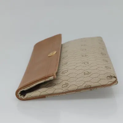 Pre-owned Dior Honeycomb Beige Canvas Clutch Bag ()