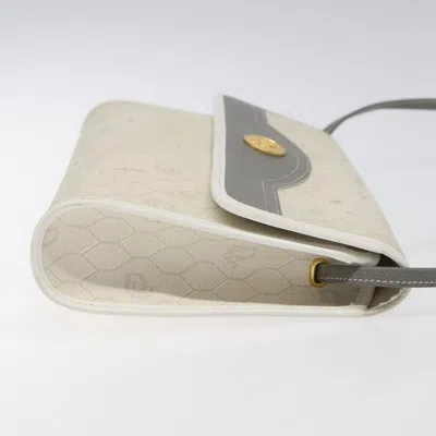 Pre-owned Dior Honeycomb White Canvas Shoulder Bag ()