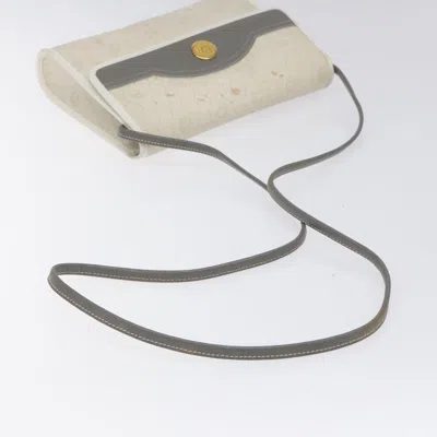 Pre-owned Dior Honeycomb White Canvas Shoulder Bag ()