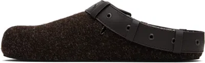 Untitlab Brown Bag Belts Clogs In Brown