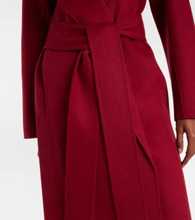 Joseph Wool And Cashmere Wrap Coat In Red