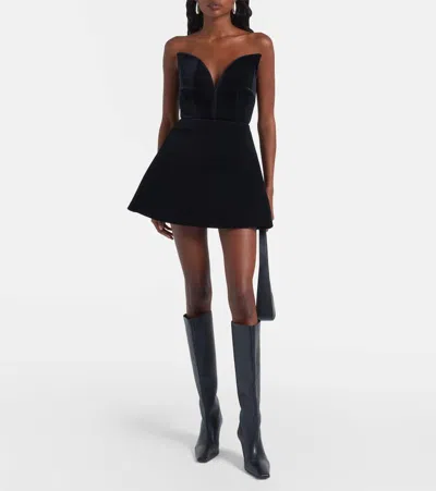 David Koma Mini A-line Skirt In Black