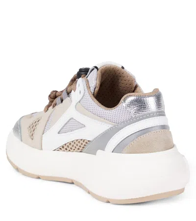 Dolce & Gabbana Mesh-panelled Lace-up Sneakers In Multi