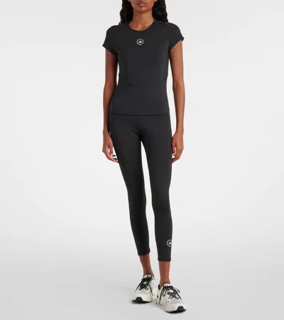 Adidas By Stella Mccartney Truepace Cold.rdy Stretch Recycled Leggings In Black