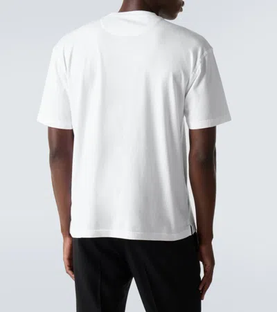 Prada White Tshirt With Triangle Logo In White