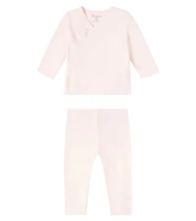 Bonpoint Baby Julia Set Of Cotton Sweater And Pants In Neutral