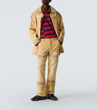 Wales Bonner Japanese Canvas Sierra Straight Trousers In White