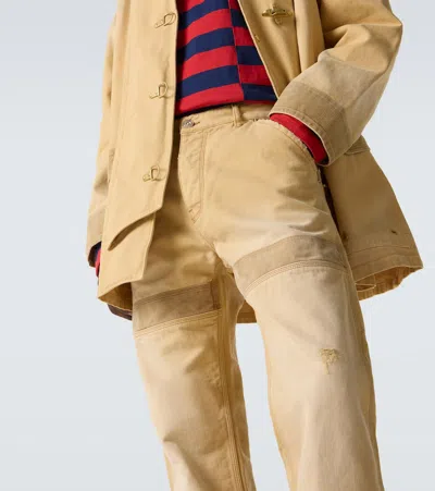 Wales Bonner Japanese Canvas Sierra Straight Trousers In White