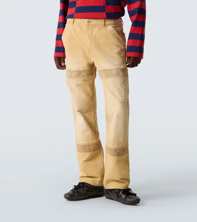 Wales Bonner Japanese Canvas Sierra Straight Trousers In White