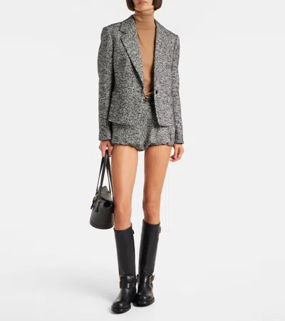 Dolce & Gabbana Calfskin Biker Boots In Black