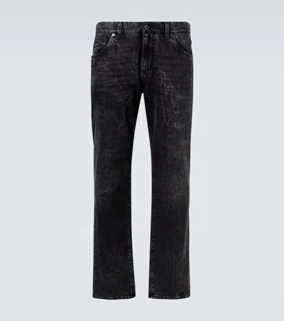 Dolce & Gabbana Charcoal Stretch Corduroy Pant In Black