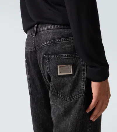Dolce & Gabbana Charcoal Stretch Corduroy Pant In Black