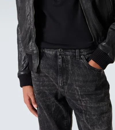 Dolce & Gabbana Charcoal Stretch Corduroy Pant In Black