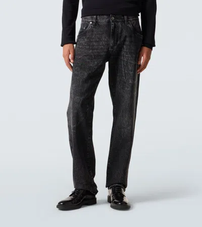 Dolce & Gabbana Charcoal Stretch Corduroy Pant In Black