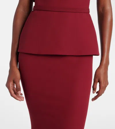 Safiyaa Loura Crêpe Gown In Red