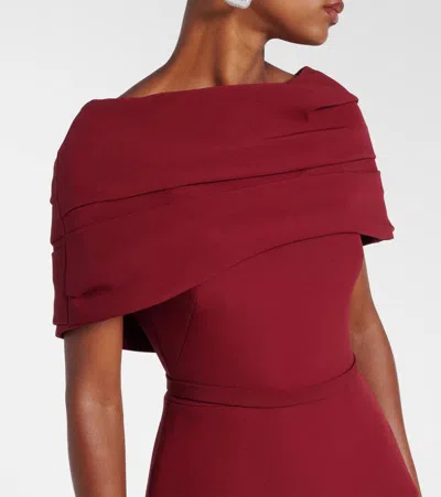 Safiyaa Loura Crêpe Gown In Red