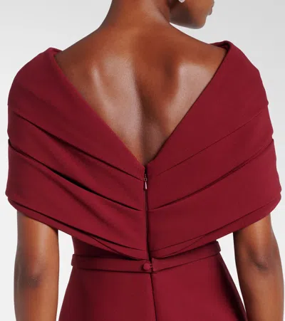 Safiyaa Loura Crêpe Gown In Red